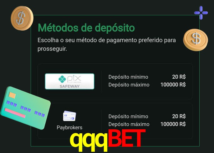 O cassino qqqbet oferece uma grande variedade de métodos de pagamento